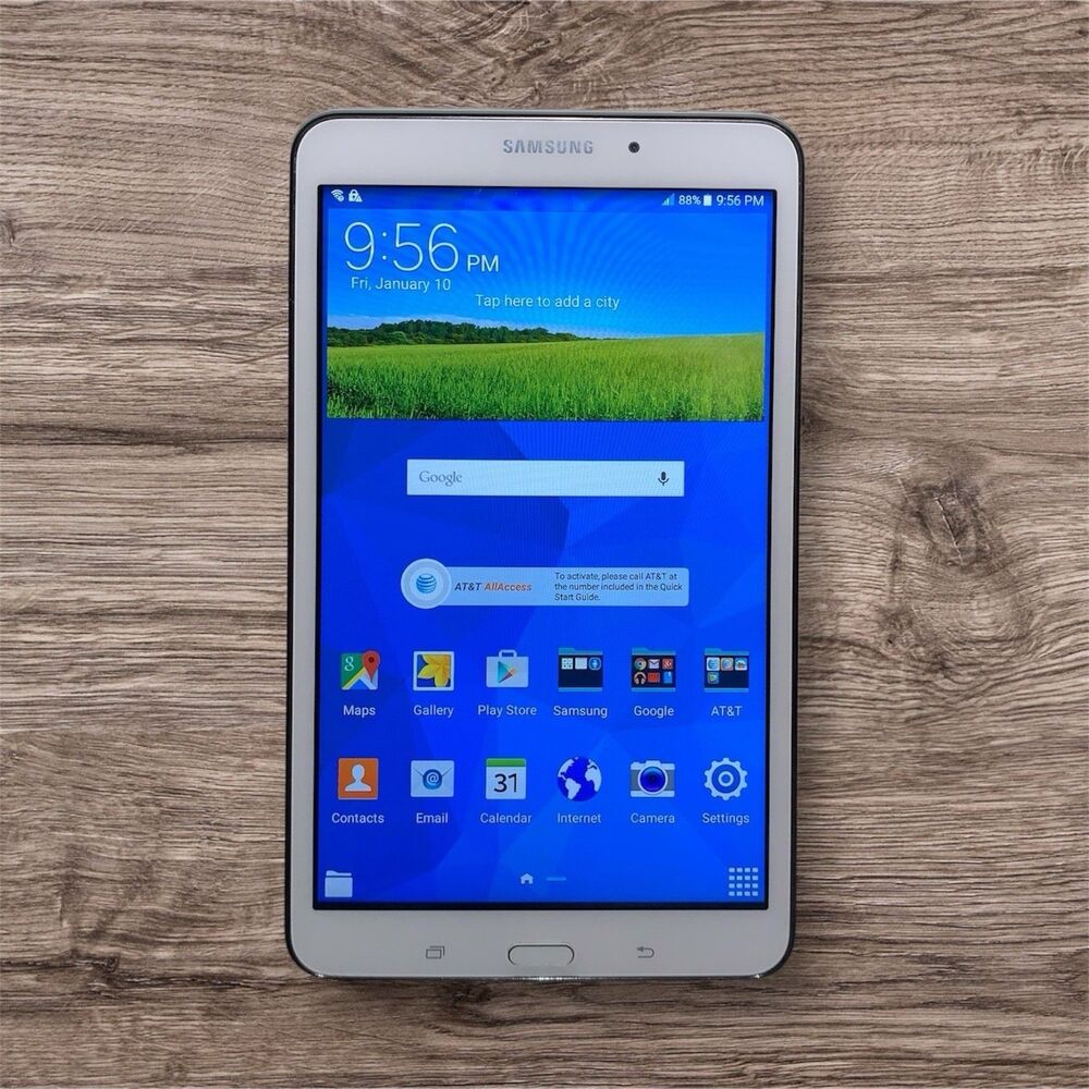 WORKING Samsung Galaxy Tab 4 SM-T337A 8" Tablet Android 5.1.1 16GB Wi-Fi 4G AT&T